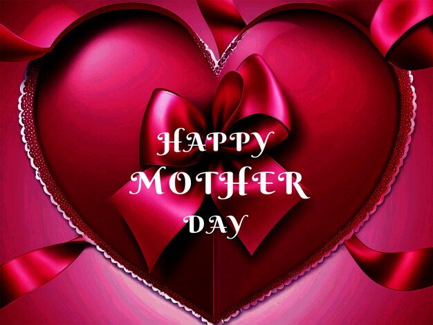 PSD carte de vœux pour la fête des mères banner vectoriel avec une fille et des cœurs de papier rose volants