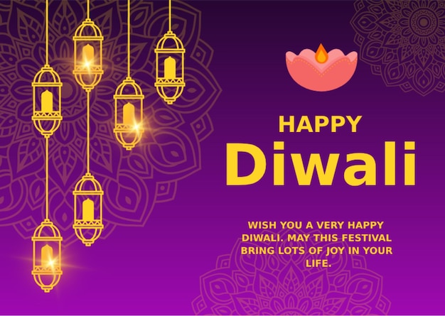 Carte de vœux traditionnelle pour le Diwali