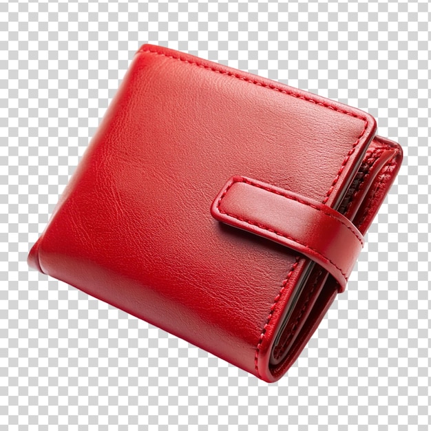 PSD carteira vermelha isolada em fundo transparente