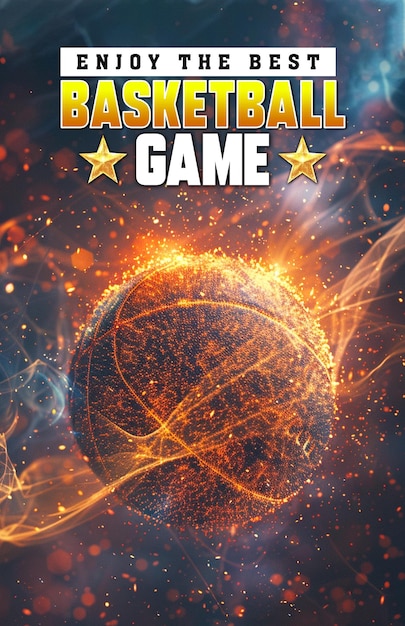 PSD un cartel para el baloncesto
