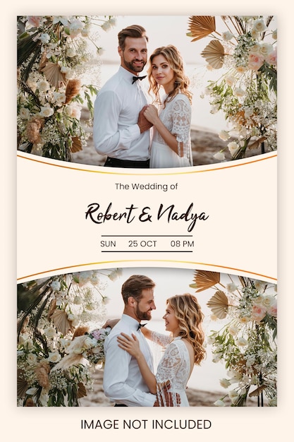Un cartel de boda moderno