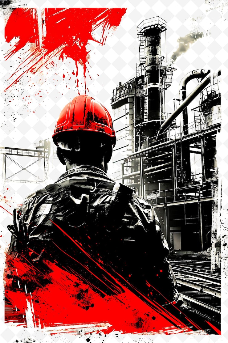 PSD un cartel para un bombero con un casco rojo en él