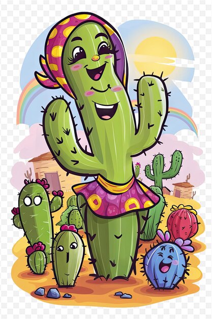 un cartel para un cactus con una camisa colorida que dice cactus