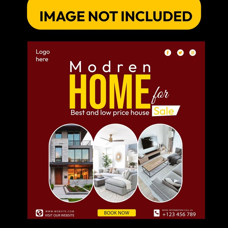 un cartel para una casa en venta con una imagen de una casa y el título para la venta