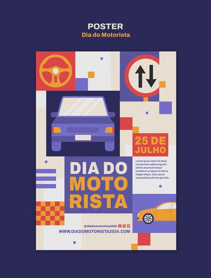 PSD el cartel de la celebración de dia do motorista