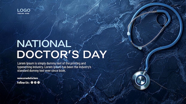 un cartel para una celebración nacional del día de los médicos