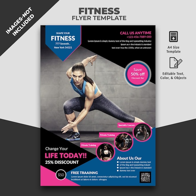 un cartel para un centro de fitness para el día de fitness