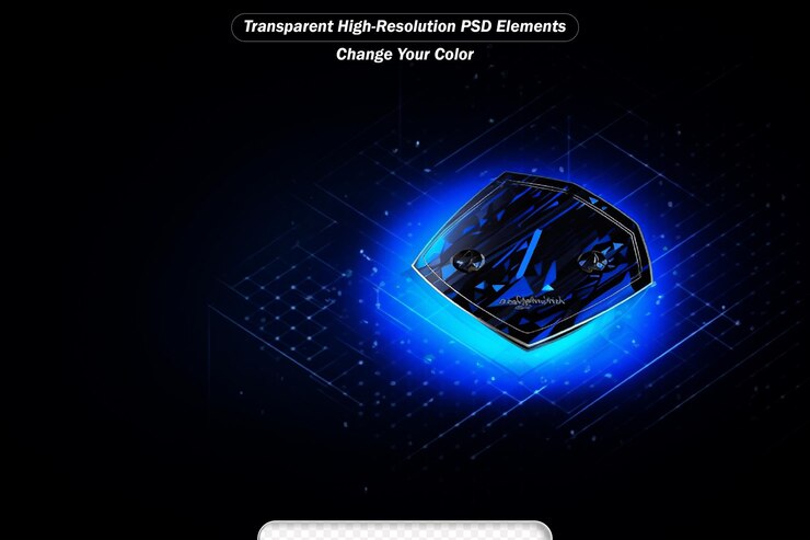 PSD un cartel de criptomoneda digital azul con una moneda 3d de ethereum