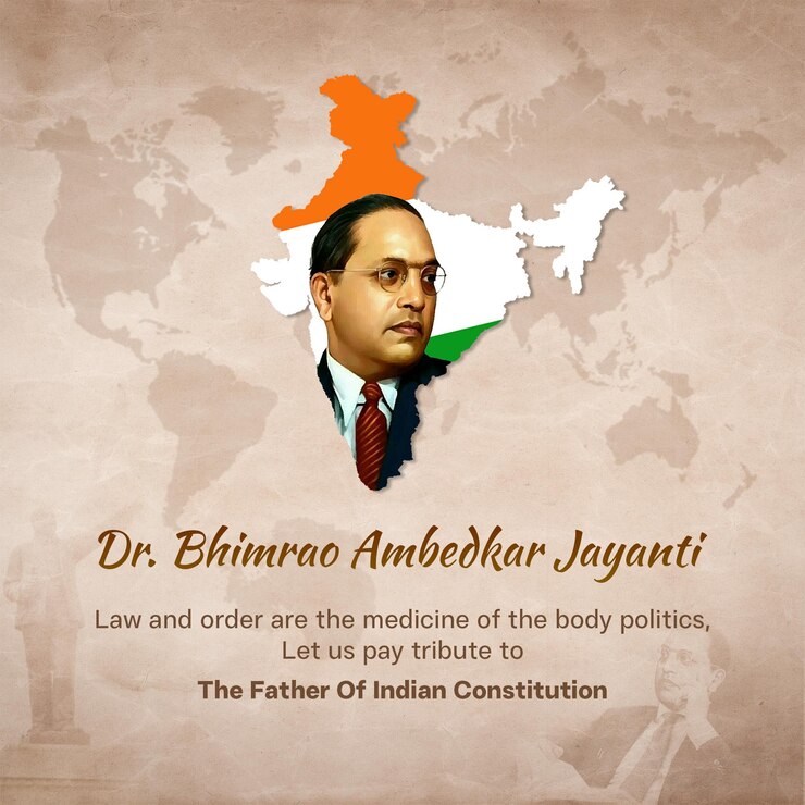 El cartel del cumpleaños de Bhimrao Ambedkar