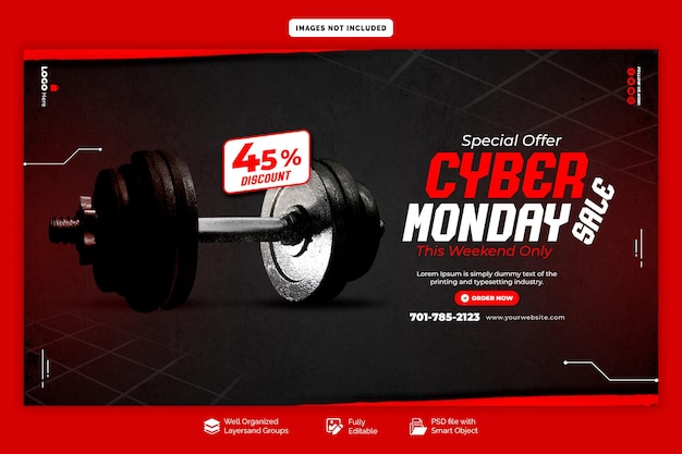 un cartel para el Cyber Lunes por la noche el viernes