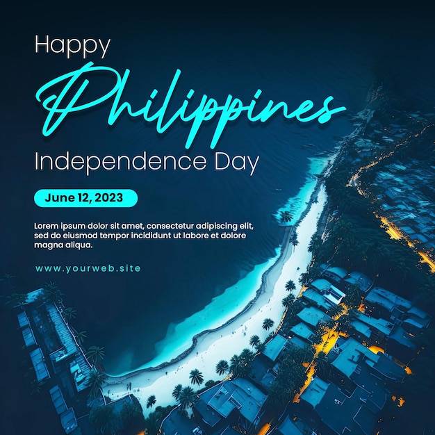 Un cartel para el día de la independencia de filipinas.