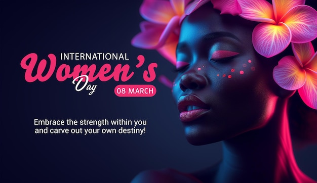 PSD el cartel del día internacional de la mujer