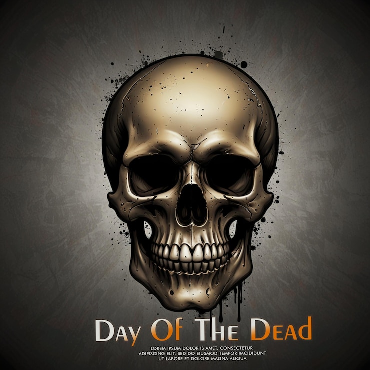 PSD un cartel para el día de los muertos de los muertos