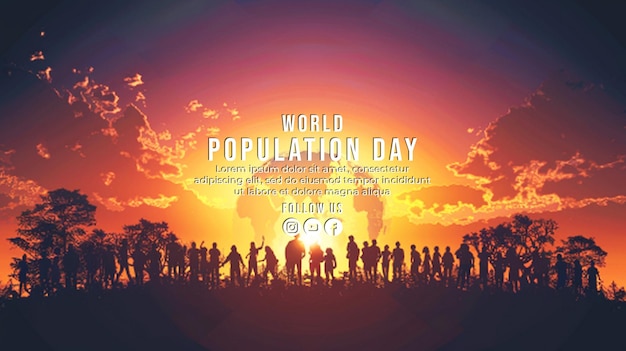 PSD cartel para el día mundial del día mundial