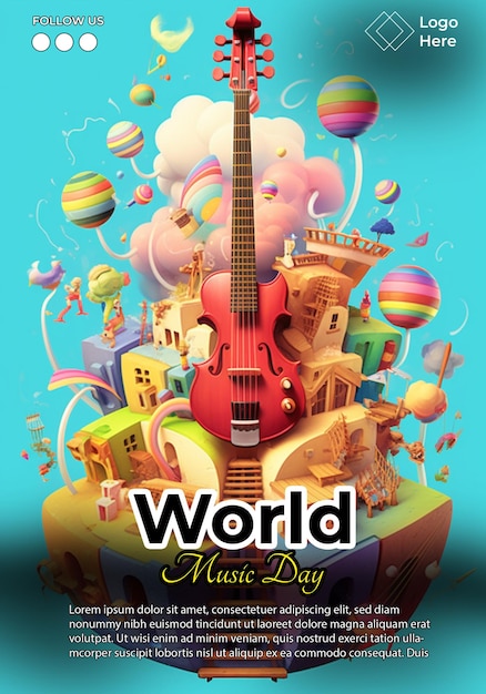 Cartel del día mundial de la música