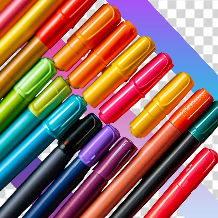 PSD un cartel de diseño plano colorido de un estudio creativo hecho a mano para niños