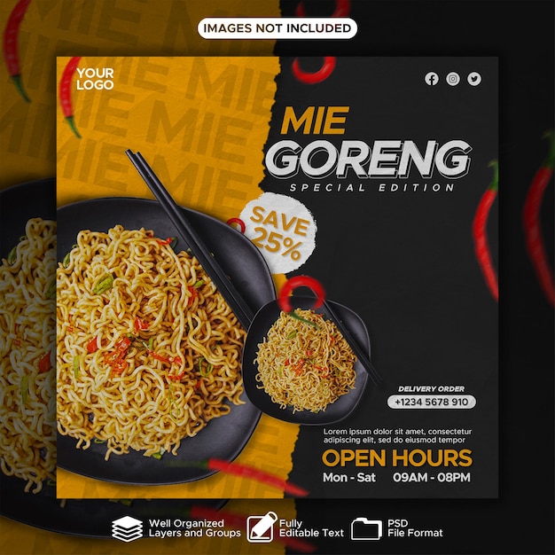 Un cartel para una edición especial del mie goreng