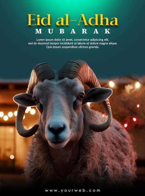 cartel de eid al adha mubarak