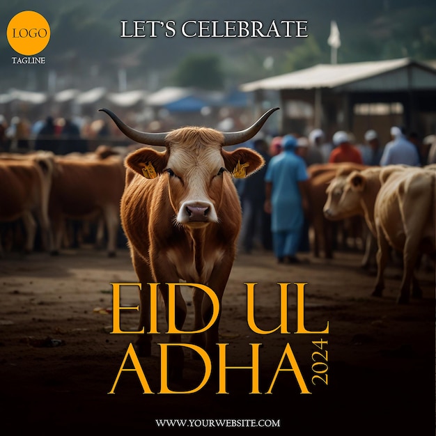 PSD el cartel de eid ul adha mubarak es totalmente editable en formato psd