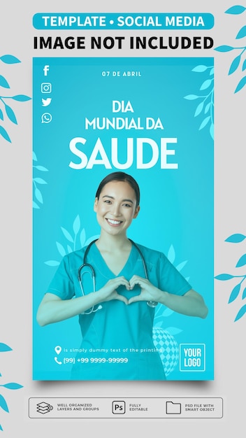 Un cartel para una empresa de atención médica.