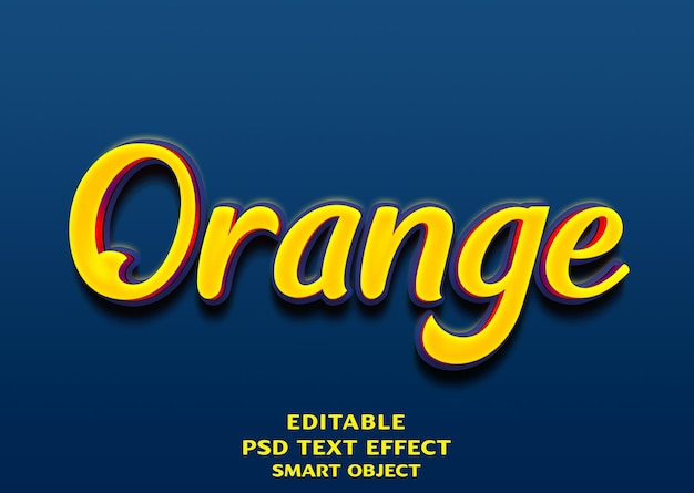 un cartel para la escritura naranja y amarilla que dice naranja en él