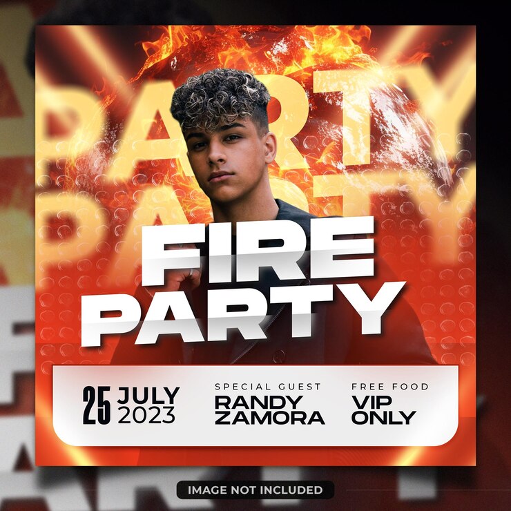 PSD cartel del evento del festival de la fiesta del fuego.