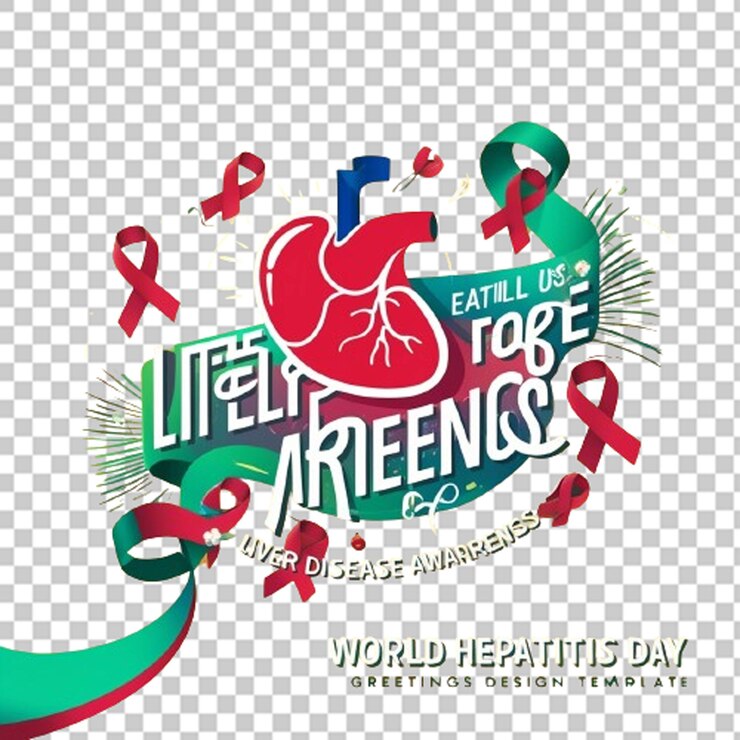PSD un cartel para eventos de vida y apoyo con una cinta verde y una cinta roja