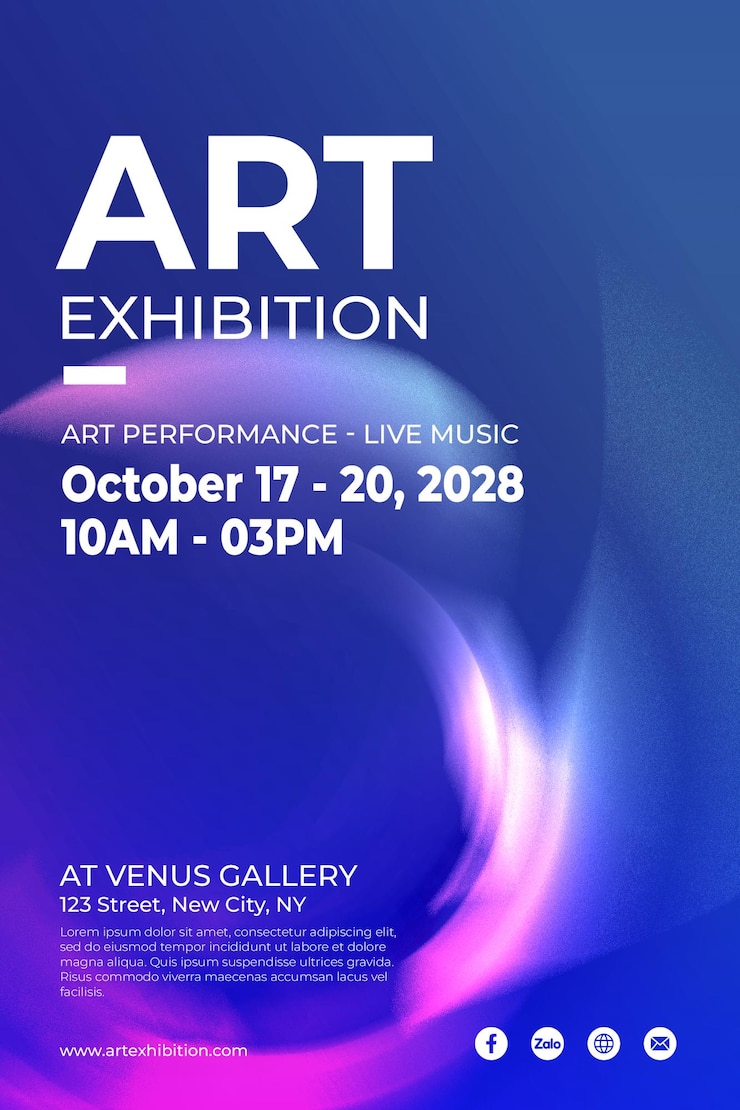 PSD un cartel para una exposición de arte