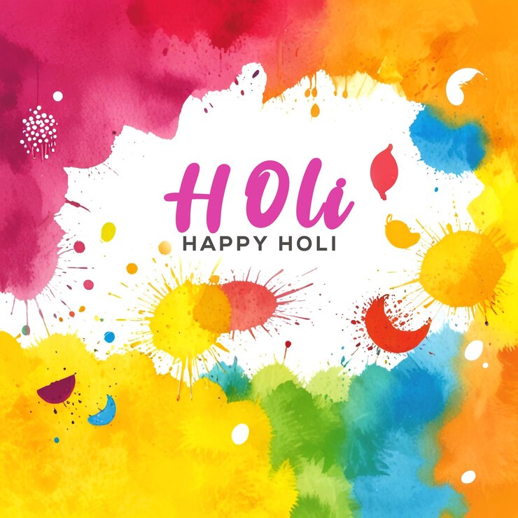 PSD un cartel para un festival llamado feliz holi