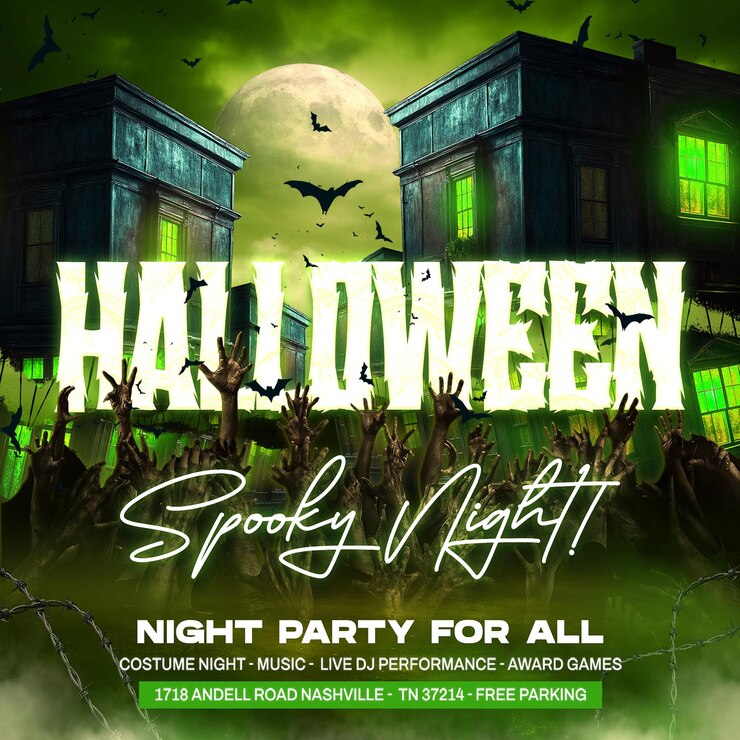 un cartel para la fiesta de Halloween para la fiesta del Halloween