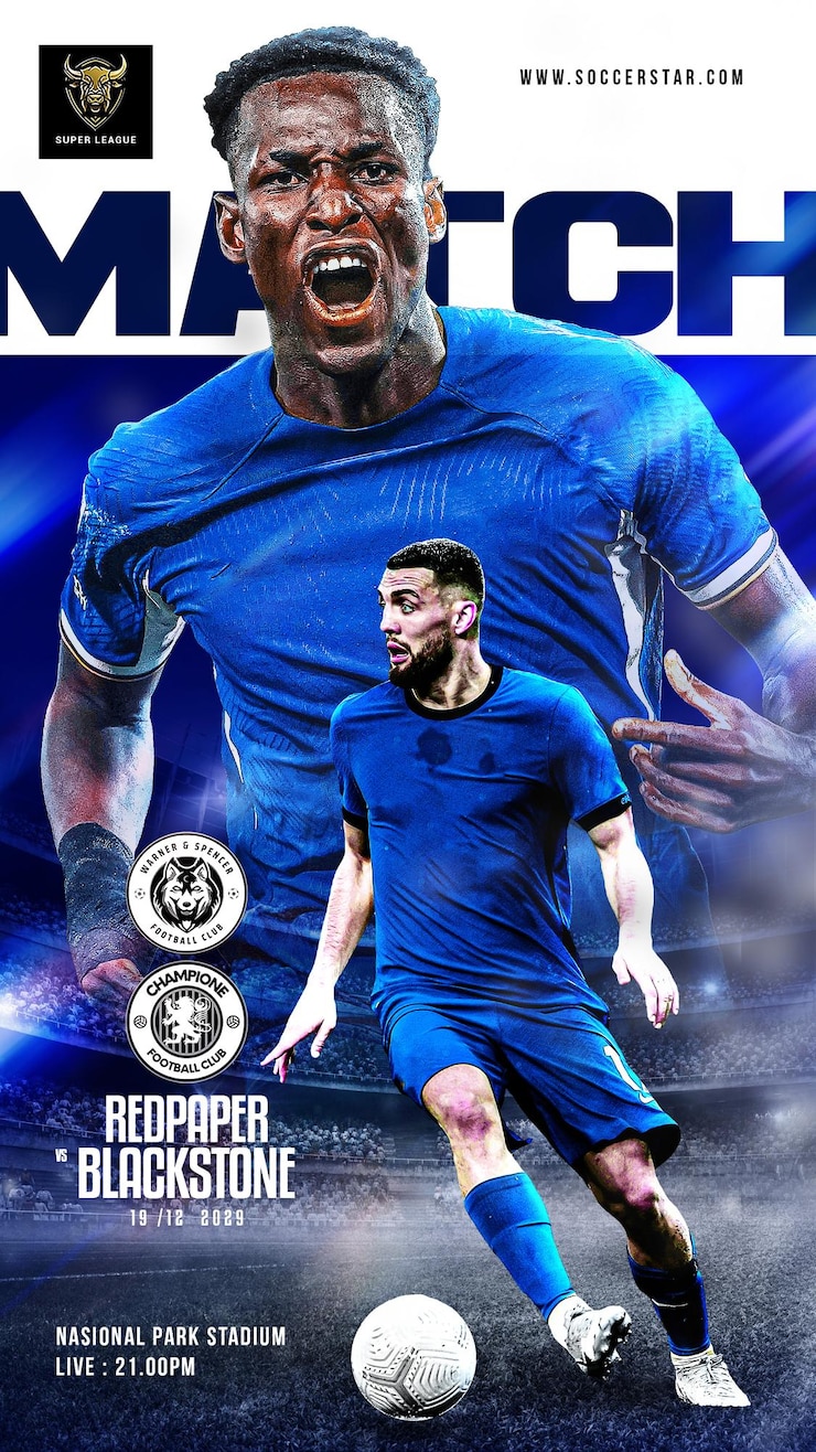PSD cartel de folleto del día del partido de fútbol y banner de las redes sociales plantillas de promoción de instagram