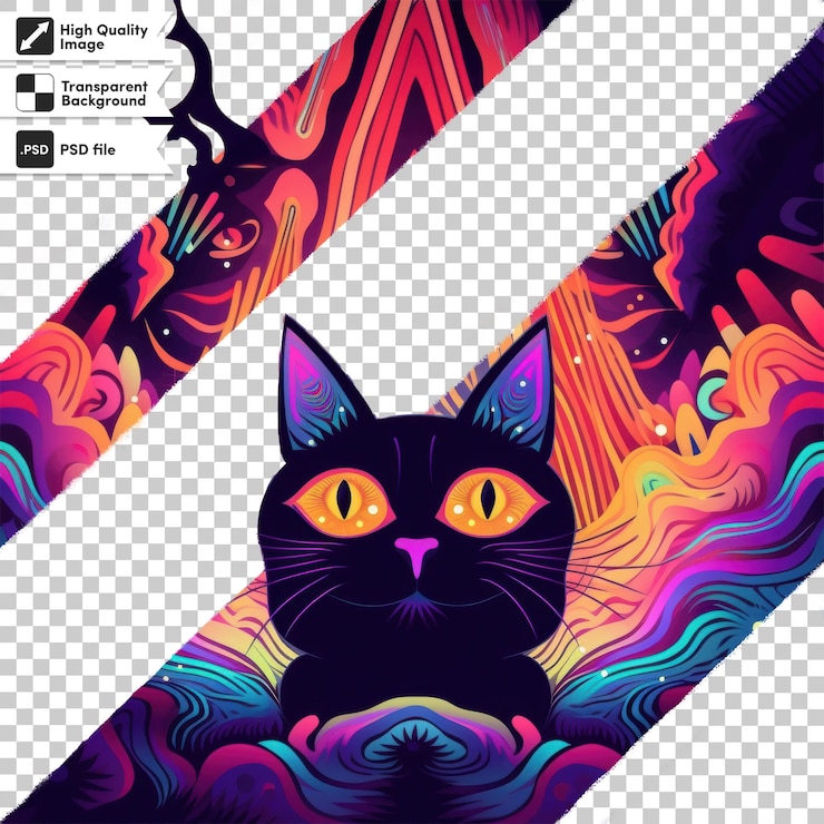 PSD un cartel para un gato con una imagen de un gato en él