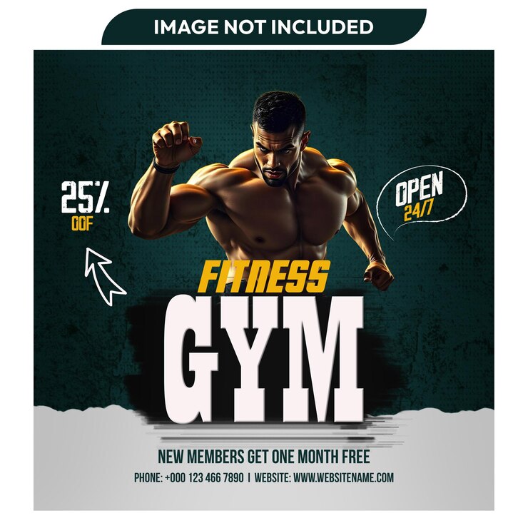 un cartel para un gimnasio deportivo que dice gimnasio