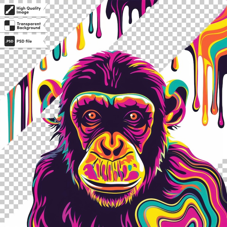 PSD un cartel para un gorila llamado chimpancé