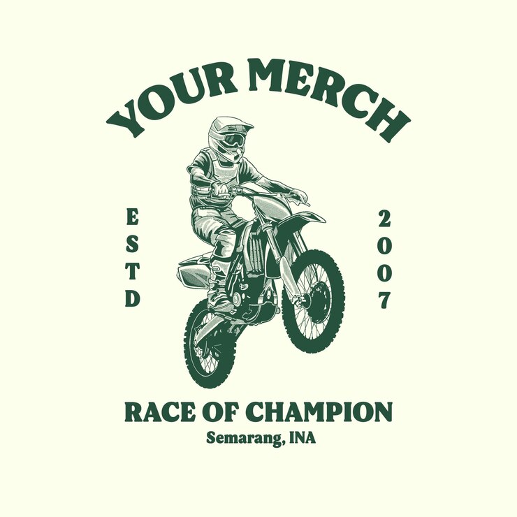 PSD un cartel para un hombre en una motocicleta con una imagen de un hombre en el frente