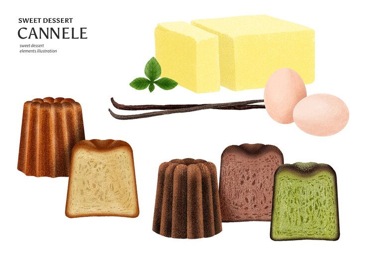 PSD un cartel de la ilustración de la receta del pastel de canela