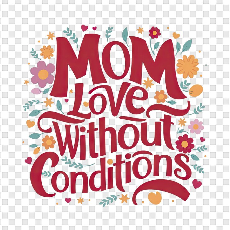 PSD un cartel para madres con las palabras amor sin condiciones