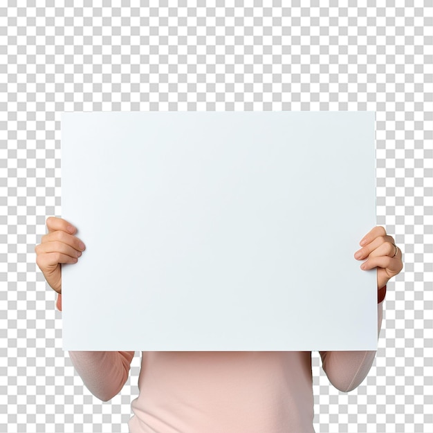 Cartel de mano aislado en un fondo transparente png