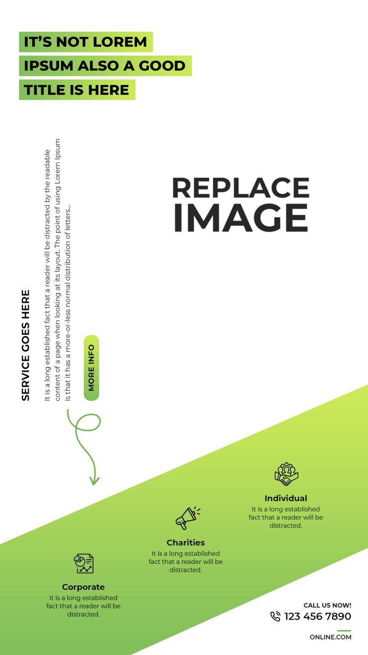 PSD un cartel para la marca de verde