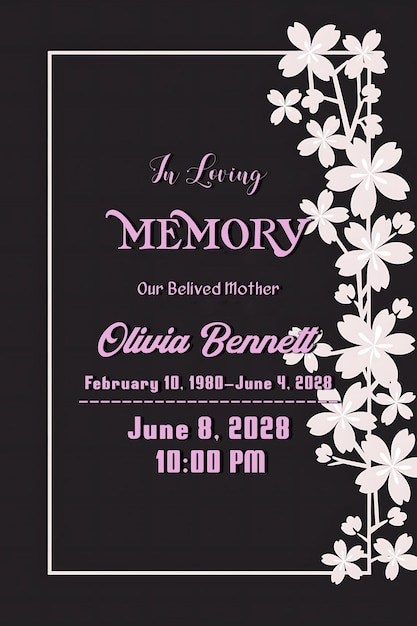 un cartel para una memoria memoria que dice quot una memoria memoria quot