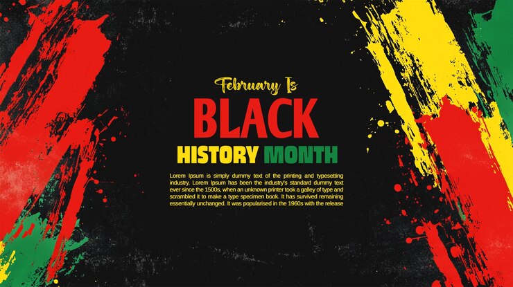 un cartel para el mes de la historia negra