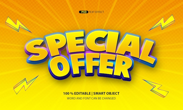 un cartel para una oferta especial especial con una exhibición especial