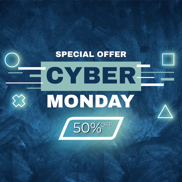 PSD cartel de oferta de venta cyber monday psd