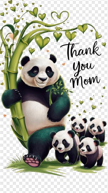 un cartel de pandas con una imagen de pandas