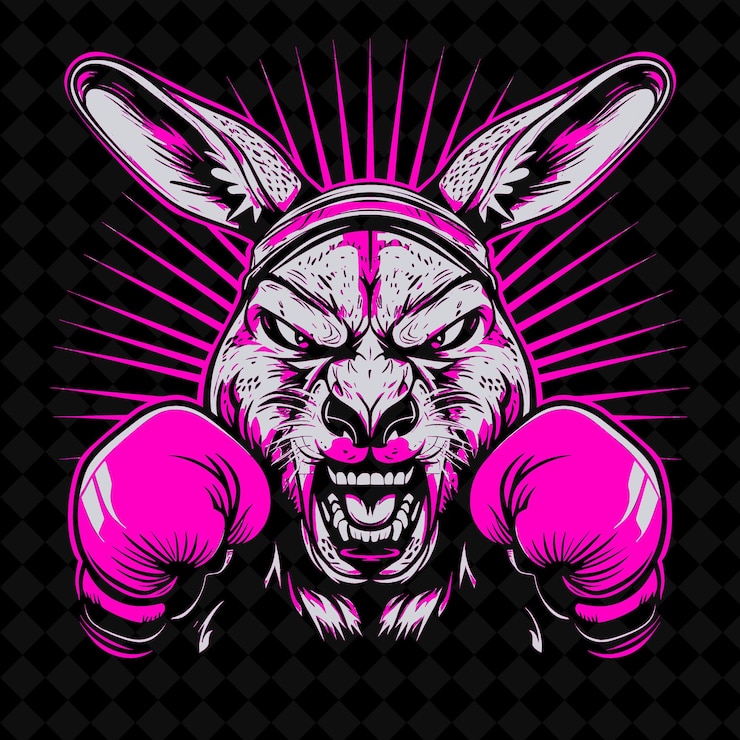 PSD un cartel para un partido de boxeo con un fondo rosa