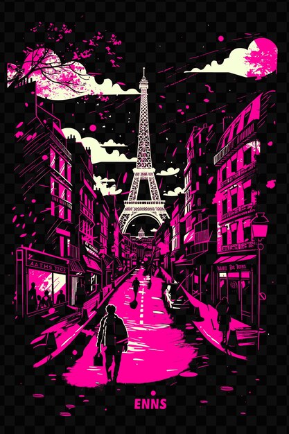 PSD un cartel para la película llamada la torre eiffel