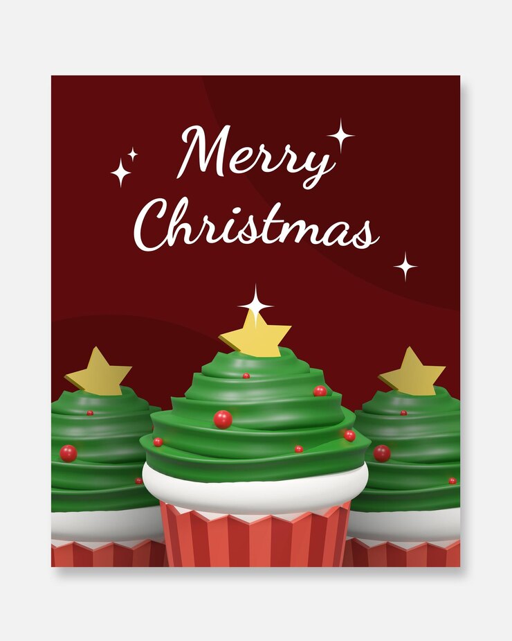 PSD cartel de plantilla de feliz navidad