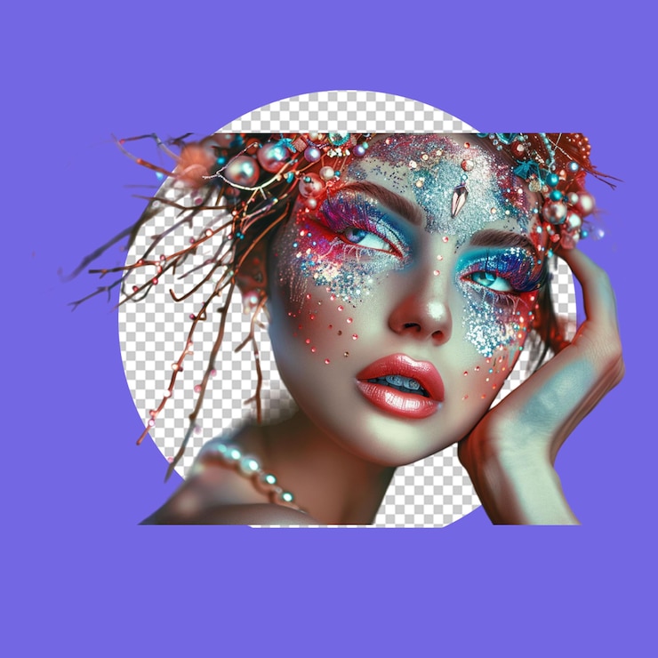 PSD cartel de productos de maquillaje