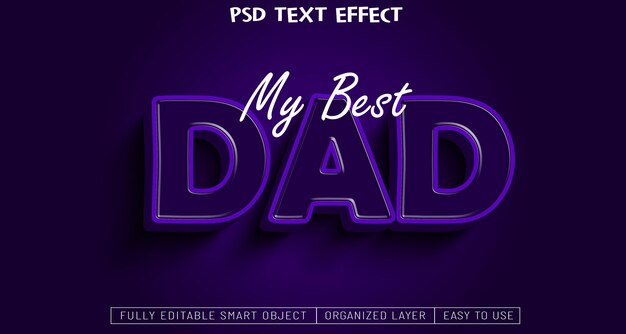 un cartel púrpura para el mejor padre de los padres