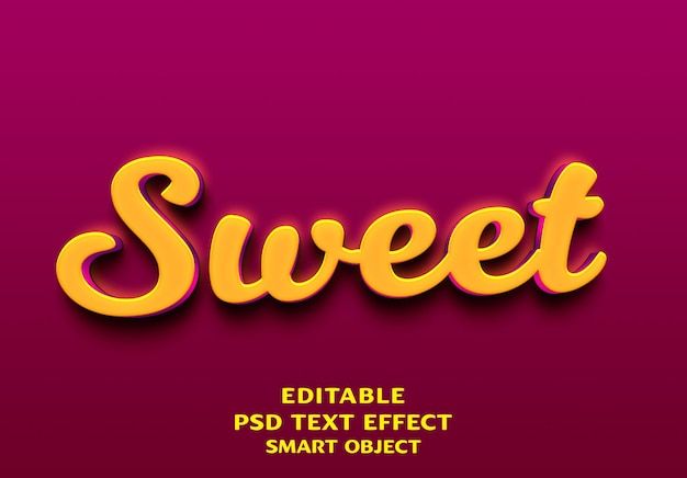 un cartel púrpura con las palabras dulce - texto en él